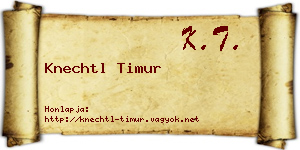 Knechtl Timur névjegykártya